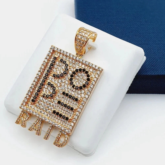 Gold Plated CZ Pendant, INUS1BR059 - Picture 9 of 9